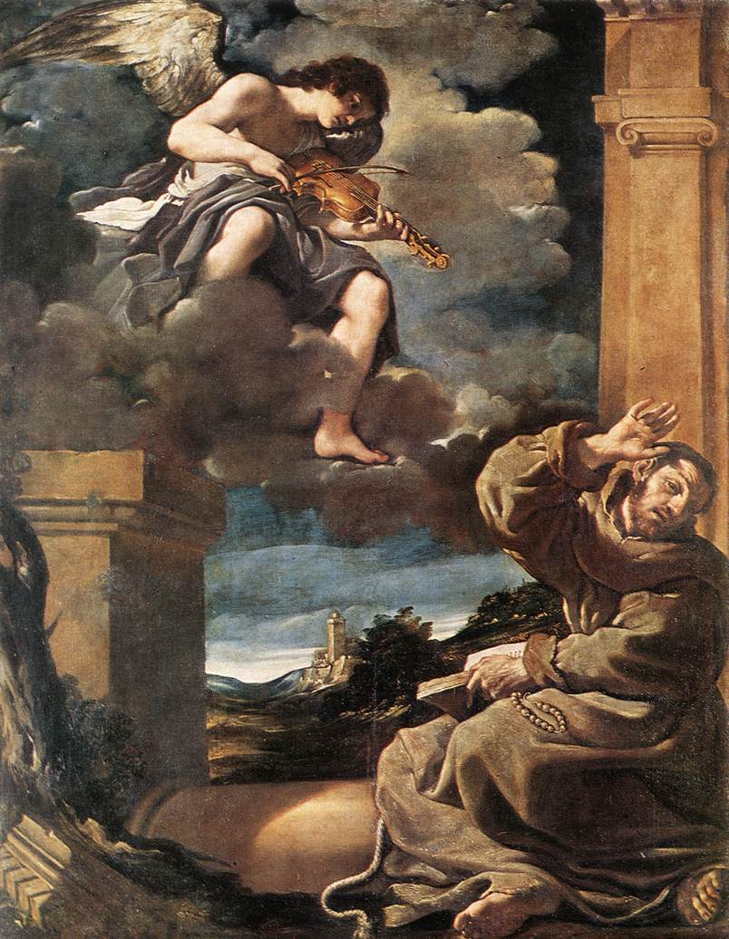 St Francis with an Angel Playing a Violin